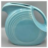Vintage Fiesta Ware Turquoise Disc Pitcher