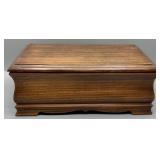 Solid Wood Hinged Keepsake Box w/Lift-Top Lid