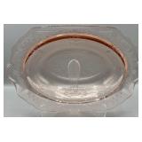 Federal Glass Pink Depression Oval Serving Dish