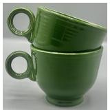 Vintage Fiesta Ware Tea Coffee Cups w/Ring Handle