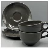 (2) MCM Russel Wright Cups & Saucers
