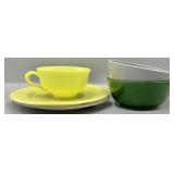 (5pcs) 1930s Hazel Atlas Ovide Platonite Dishes