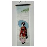Japanese Handpainted Geisha Kakejiku Scroll