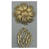 Monet Signed Brooches Estate Jewelry