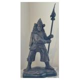 Bronze Asian Warrior MIlitaria Figure w/Armor