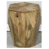 Geometric Wood Accent Table