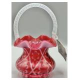 Fenton Cranberry George Fenton Signed & Numbered