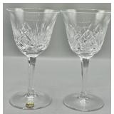 Set of 2 Vintage German Bavarian Crystal Goblets