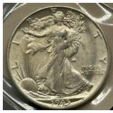 1945-S Walking Half Dollar Silver Coin