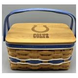 2009 Indiana Colts Longaberger Basket w/Wood Lid