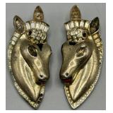 Vintage Coro Craft Sterling Silver Fur Clips