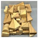 Montessori Style Vintage Wood Building Blocks