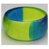 Two-Tone Marbled Phenolic Bakelite Type Bangle