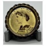 Antique Winnie Davis Portrait Brooch - SEE DESC