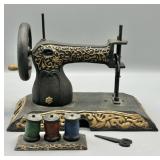 Collectible Cast Iron Sewing Machine w/Accessories