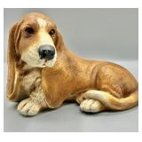 Vintage Homco Resin Bassett Hound Sculpture