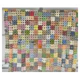 Vintage Yo-Yo Quilt Hand-Stitched