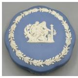 Wedgwood  Blue Jasperware Round Trinket Box