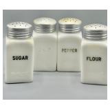 1940s Hotpoint Milk Glass Shakers