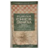 Vintage Purina 100lb Chick Growena Feed Bag