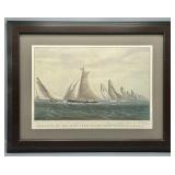 Litho Framed Regatta of the New York Yacht Club