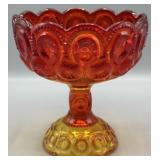 L.E. Smith Amberina Moon & Stars Compote