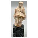 Head of Goddess Athena on Marble Base