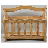 Vintage Wood Magazine Rack