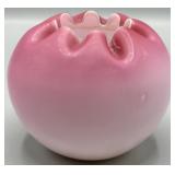 Victorian Satin Cased Glass Rose Bowl