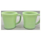 Fire King Jadeite D-Handled Coffee Mugs