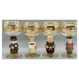 Set of 4 German Wine Goblets