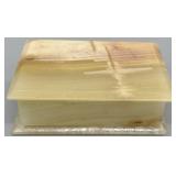 Banded Onyx/Alabaster Stone Lidded Trinket Box