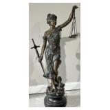 Blind Lady Justice Bronze Statue Sculpture