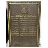 Bronze Friars Club Plaque