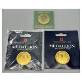 Stonehenge & Warwick Castle Medallions