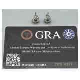Moissanite 2.0 CT Round Earrings w/COA