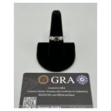 Moissanite 1.0 CT Round Brillant Ring w/COA