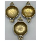 Vintage Brass Double Handled Bowls