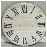 Rustic Farmhouse Style Wooden Wall Clock Face