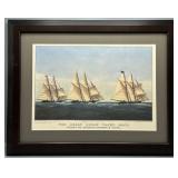 Litho Framed The Great Ocean Yacht Race