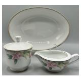Vintage Serving Dish and Sugar & Creamer