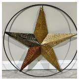 Rustic Star License Plate 35 inch Wall Decor