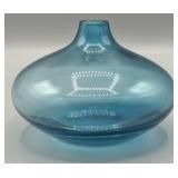 Hand-Blown Glass Squat Vase