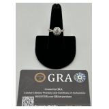 Moissanite 1.0 CT Round Brillant Ring w/COA