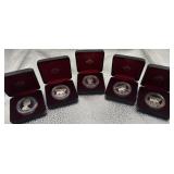 5 Canadian Silver Dollars