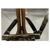 Fightï¿½n rooster 'rough cut' 3 blade knife