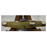 Fightn' Rooster Yellow Stockman Knife