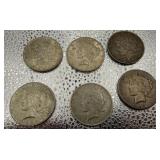 (6) Peace Dollars - 1922-1924