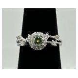 Moissanite 1.0ct Round Brilliant Ring w/COA