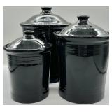 HLC Fiestaware 3pc Black Canister Set